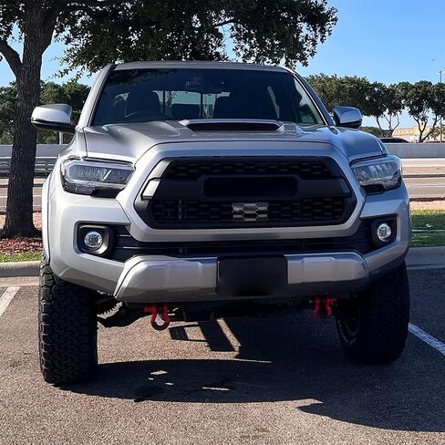 Front Bumper Grille Grill With Radar Garnish Sensor Cover Fit For 2016-2023 Toyota Tacoma Front Upper Grille With Accessories Matte Black in Saudi Arabia