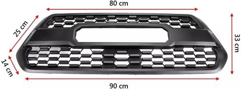 Front Bumper Grille Grill With Radar Garnish Sensor Cover Fit For 2016-2023 Toyota Tacoma Front Upper Grille With Accessories Matte Black in Saudi Arabia