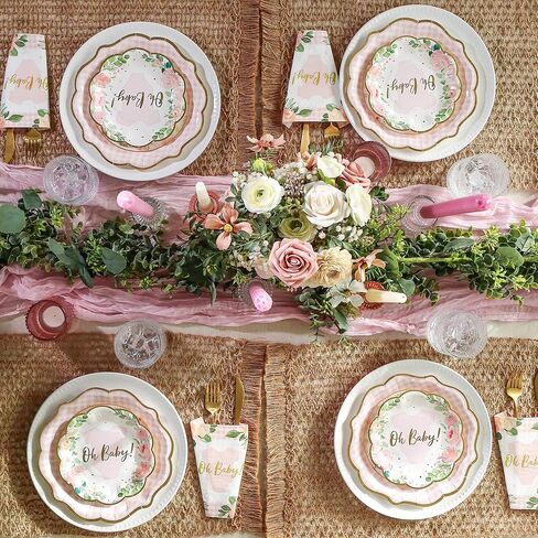 Kate Aspen We Can Bearly Wait Baby Shower Plates and Napkins Party Decorations Plates & Napkins; Adorable & Classic Teddy Bear Baby Shower (62 Piece - 16 Guests) in Saudi Arabia