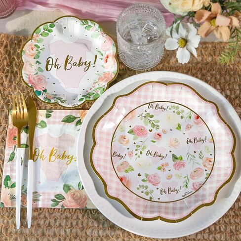 Kate Aspen We Can Bearly Wait Baby Shower Plates and Napkins Party Decorations Plates & Napkins; Adorable & Classic Teddy Bear Baby Shower (62 Piece - 16 Guests) in Saudi Arabia