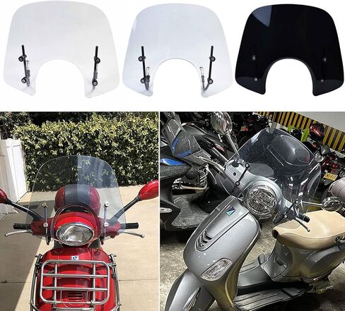 واقي الزجاج الأمامي لسباق الدراجات النارية مناسب لبياجيو فيسبا LX50 LX125 LX150 GT200 GTS250 GTS300 ملحقات شاشة الطيران الأمامية طوال العام (شفاف) in Kuwait