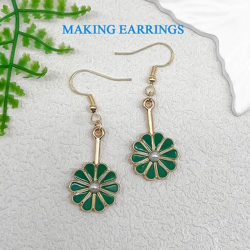 60pcs15 أنواع من سحر الزهور لصنع المجوهرات، سحر زهرة المينا لقلادة، سوار، حلق للهدايا، هذا المكتب، والسفر، ومبدعي الأعمال اليدوية in Kuwait
