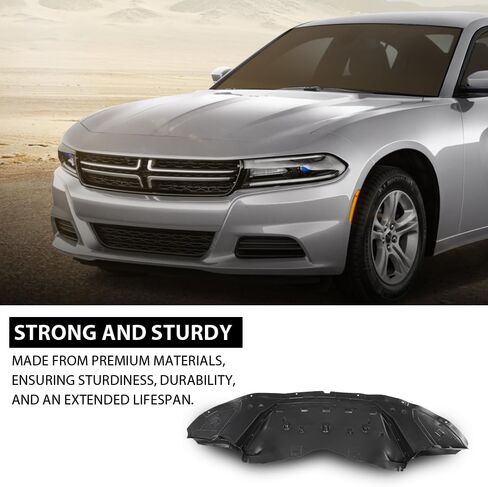 LQI Engine Splash Shield Compatible with Dodge Charger 2015-2023 for Models with Type 1, 68214511AC, CH1228128 Black Front Engine Splash Guard Under Cover in Saudi Arabia
