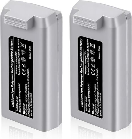 2-Pack 2400mAh Capacity Intelligent Drone Replacement Battery, Max Flight time up to 31 Minutes, Compatible with Mini 4K/2/SE/2 SE Drones in Saudi Arabia