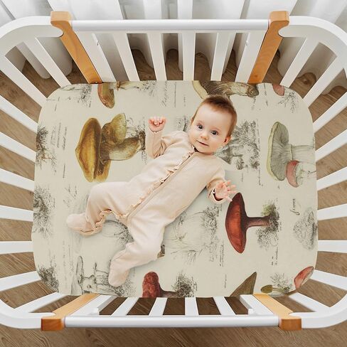 Baby Crib Sheet Cute Goose Flowers Crib Mattress for Boys and Girls Playard Sheet Soft Breathable Fitted Baby Mattress Cover 52x28in in Saudi Arabia