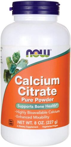 NOW Supplements, Calcium Citrate Powder, Highly Bioavailable Calcium, Supports Bone Health*, 8-Ounce in Kuwait