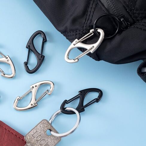 20pcs Anti Theft Zipper Locks, Dual Opening Theft Deterrent Clasps, Zipper Clips Replacement for Backpacks, Luggage, Clothing, Traveling Outdoor Sports- Black and Silver in Saudi Arabia