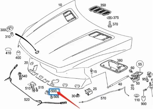 Hood Lock Latch Upper Replacement A2128800060 2128800060 for C63 AMG E550 E350 C43 AMG Hood Catch in Saudi Arabia
