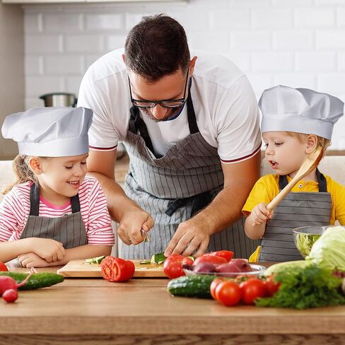 12 Pieces Kids Chef Hat Toddler Chef Hat Elastic Children Chef Hats for Kids Home Kitchen Baking Pizza Party Favors in Saudi Arabia