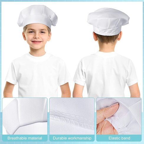 12 Pieces Kids Chef Hat Toddler Chef Hat Elastic Children Chef Hats for Kids Home Kitchen Baking Pizza Party Favors in Saudi Arabia