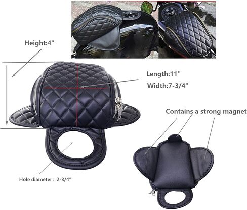 Motorcycle Vintage Solid Color Strong Magnetic Oil Fuel Tank Bag Travel BagTool Bag Saddlebags for Harley Sportster 883 1200 Forty Eight in Saudi Arabia
