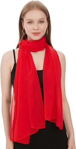 HEIDI Long Soft Sheer Chiffon Scarf for Women Wrap — Shawls and Wraps — Fashion Scarfs in Saudi Arabia