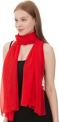 HEIDI Long Soft Sheer Chiffon Scarf for Women Wrap — Shawls and Wraps — Fashion Scarfs in Saudi Arabia