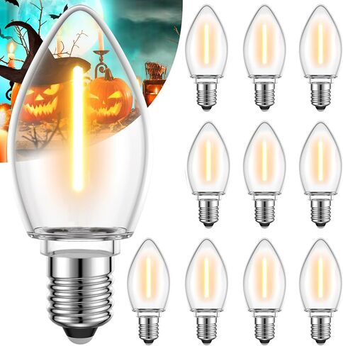 GLUROO G40 LED Replacement Light Bulbs, 1W Shatterproof Globe Bulbs for Outdoor String Lights Dimmable Eidison Bulb fits E12 Screw Base, Equvalent to 5 Watt Incandescent Bulbs, Warm White 25 Pack in Kuwait