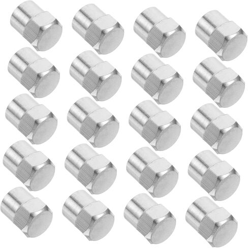 Generic 20PCS Stainless Steel Tire Valve Stem Caps for Cars Trucks Motorcycles Heavy Duty Easy to Install Covers for Enhanced Valve and Longevity in Saudi Arabia