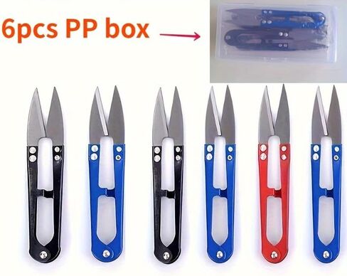 6 Pcs Sewing Scissors shears, 4 Inch Yarn Snips, High-Carbon Steel Thread Snippers, Sewing Snips Thread Cutter Scissors in Saudi Arabia