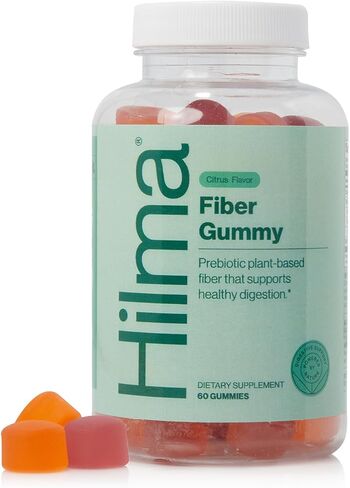 Hilma Prebiotic Fiber Gummies – Daily Fiber Supplement Gummies for Adults – Supports Gut Health & Promotes Regularity – Citrus & Berry Natural Flavor – FSA Eligible, 60 Count in Kuwait