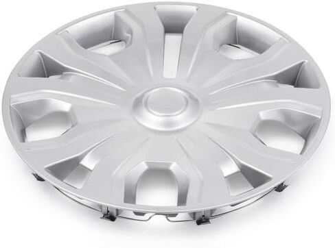 New Wheel Cover Caps/Hubcaps for 2019-2021 Ford Transit Connect Four Piece Set 16 inch Plastic Rim Painted Silver Fit in Saudi Arabia