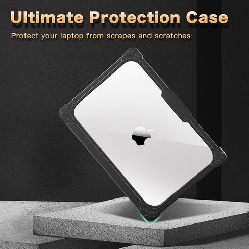 MOSISO Compatible with MacBook Air 13 inch Case 2025 2024 2023 2022 M4 A3240 M3 A3113 M2 A2681, Heavy Duty TPU Bumper Reinforced Dot Corner Hard Case&Keyboard Skin for MacBook Air 13.6,Crystal Clear in Saudi Arabia