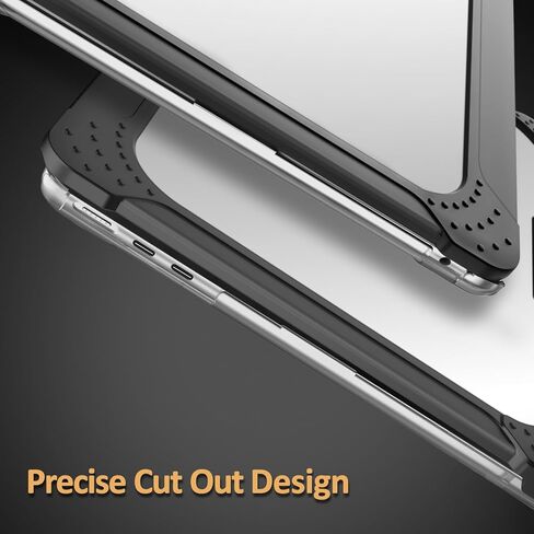 MOSISO Compatible with MacBook Air 13 inch Case 2025 2024 2023 2022 M4 A3240 M3 A3113 M2 A2681, Heavy Duty TPU Bumper Reinforced Dot Corner Hard Case&Keyboard Skin for MacBook Air 13.6,Crystal Clear in Saudi Arabia