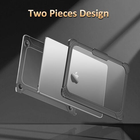 MOSISO Compatible with MacBook Air 13 inch Case 2025 2024 2023 2022 M4 A3240 M3 A3113 M2 A2681, Heavy Duty TPU Bumper Reinforced Dot Corner Hard Case&Keyboard Skin for MacBook Air 13.6,Crystal Clear in Saudi Arabia