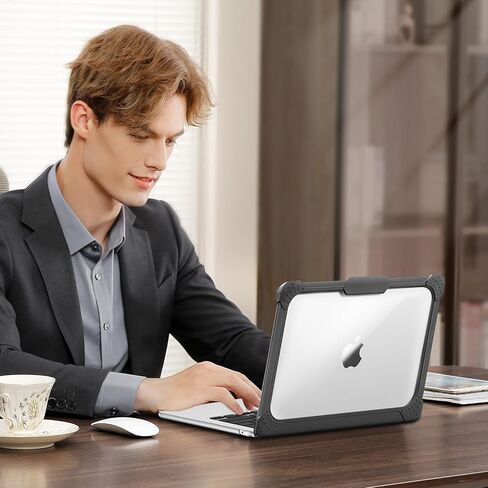 MOSISO Compatible with MacBook Air 13 inch Case 2025 2024 2023 2022 M4 A3240 M3 A3113 M2 A2681, Heavy Duty TPU Bumper Reinforced Dot Corner Hard Case&Keyboard Skin for MacBook Air 13.6,Crystal Clear in Saudi Arabia