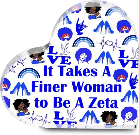 Sorority Gift Finer Women Acrylic Sign Greek Sorority Sister Gift Greek Finer Desk Decor (Be A Zeta) in Saudi Arabia