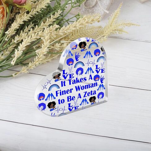 Sorority Gift Finer Women Acrylic Sign Greek Sorority Sister Gift Greek Finer Desk Decor (Be A Zeta) in Saudi Arabia