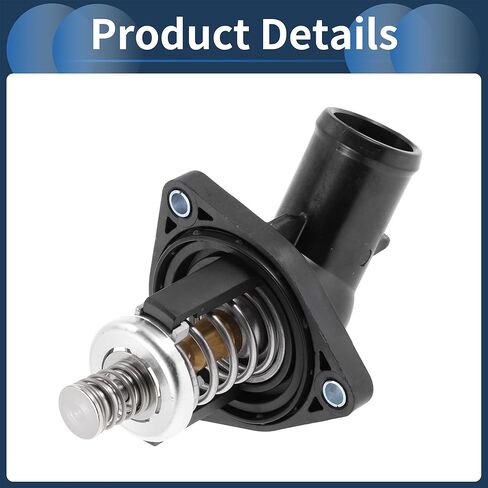 Car Thermostat Inner Engine Coolant Thermostat Housing Assembly No.12674639 for Chevrolet Silverado 1500 2014-2019 Plastic Black Durable in Saudi Arabia