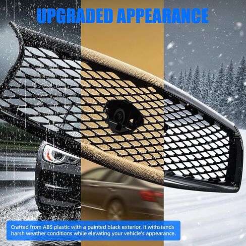 غطاء المصد الأمامي لاستبدال الشواية العلوية لـ 2014-2017 إنفينيتي Q50 مصبغة لامعة باللون الأسود مع فتحة الكاميرا in Kuwait