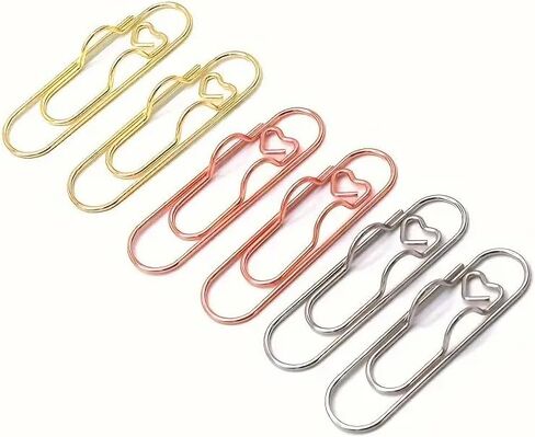 Love Pen Clip, Stainless Steel Multi-Function Metal Clip, Suitable for Daily Office Use, Multi-Color Paper Clips, Portable Fixed Pen Holder & Suspension in Saudi Arabia
