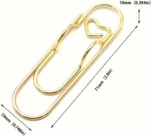 Love Pen Clip, Stainless Steel Multi-Function Metal Clip, Suitable for Daily Office Use, Multi-Color Paper Clips, Portable Fixed Pen Holder & Suspension in Saudi Arabia