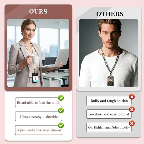 1 Pc Stretchy Lanyards For Teachers, Keychain Lanyards Id Badge Holder, Long Neck Lanyard With Clip For Wallet Phone(Beige) in Saudi Arabia
