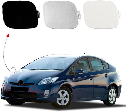 1 Pair Car Front Bumper Tow Hook Cover Cap Towing Eye Left & Right Fit for Toyota Prius 2009 2010 2011 2012 2013 52128-47010 52127-47020 in Saudi Arabia