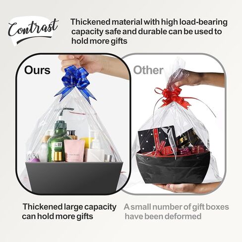 Uzpomel 5Pack Black Baskets for Gifts Empty, 10 x 8.5" Cardboard Gift Basket with Handle, Blank Paper Basket for Thanksgiving,Christmas, Valentine's Day, Easter,Raffle, Party Favor, and Any Occasion in Saudi Arabia