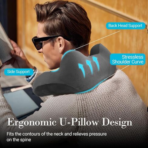 Neck Massager Pillow with Heat -FSA Eligible HSA [2025 Upgraded] Portable Shiatsu Neck Massager for Pain Relief Deep Tissue,Heated Pillow for Travel, Office & Home, Ideal Gift for Her, Him in Kuwait