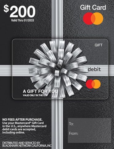 $200 Mastercard Gift Card (plus $6.95 Purchase Fee) in Saudi Arabia