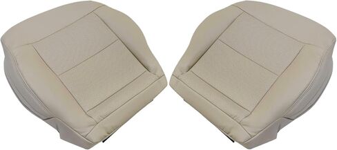 NLQR Front Driver and Passenger Bottom Replacement Perforated Seat Covers Tan Microfiber Leather Compatible with Mercedes Benz E200 E250 E300 E350 2014-2016 in Saudi Arabia