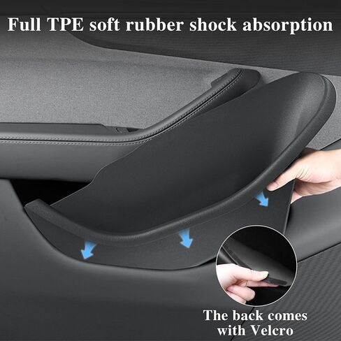 Door Side Storage Box Full Wrapped for Tesla Model Y Juniper 2025 2026 4PCS Front & Rear Door Organizer Tray TPE Slot Pockets Liner Protector for Model Y Launch Series Accessories in Saudi Arabia