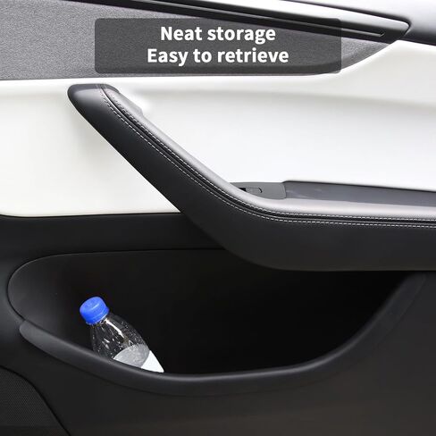 Door Side Storage Box Full Wrapped for Tesla Model Y Juniper 2025 2026 4PCS Front & Rear Door Organizer Tray TPE Slot Pockets Liner Protector for Model Y Launch Series Accessories in Saudi Arabia