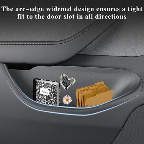 Door Side Storage Box Full Wrapped for Tesla Model Y Juniper 2025 2026 4PCS Front & Rear Door Organizer Tray TPE Slot Pockets Liner Protector for Model Y Launch Series Accessories in Saudi Arabia