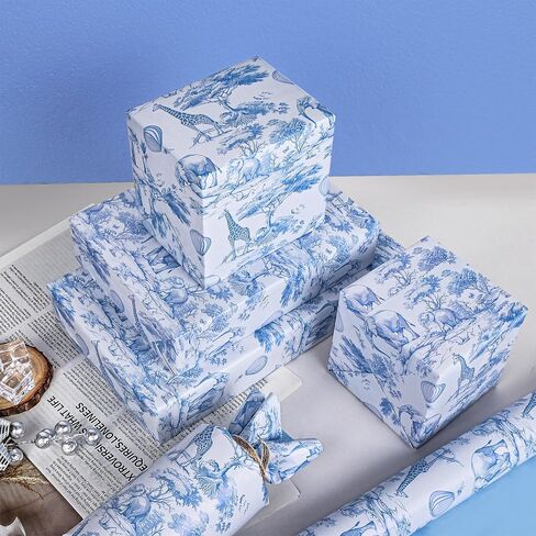 Dtiafu Baby Shower Wrapping Paper - Airplane Wrapping Paper Great for Kids Boys Birthday 20 X 28 Inch, Folded Flat (6 Sheet Recyclable) in Kuwait