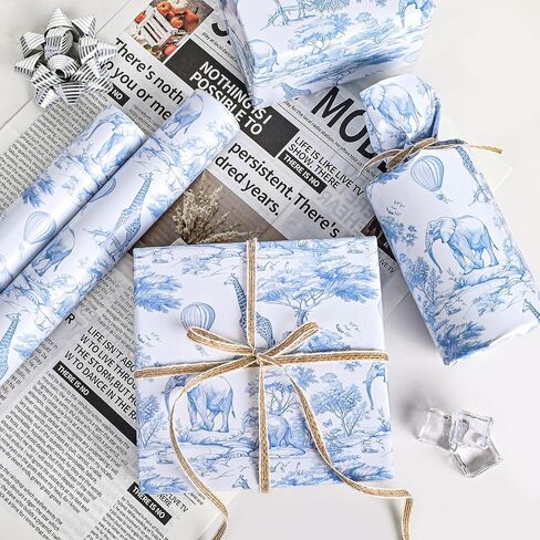 Dtiafu Baby Shower Wrapping Paper - Airplane Wrapping Paper Great for Kids Boys Birthday 20 X 28 Inch, Folded Flat (6 Sheet Recyclable) in Kuwait