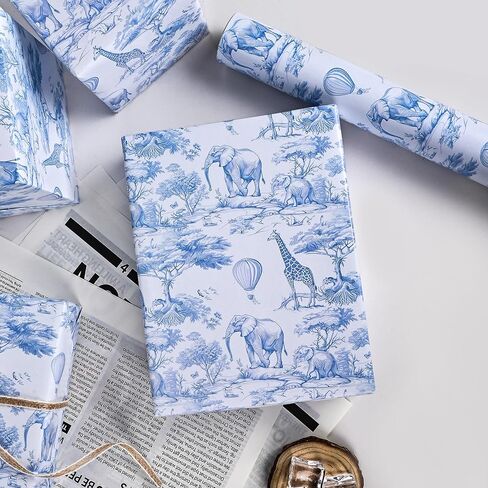 Dtiafu Baby Shower Wrapping Paper - Airplane Wrapping Paper Great for Kids Boys Birthday 20 X 28 Inch, Folded Flat (6 Sheet Recyclable) in Kuwait