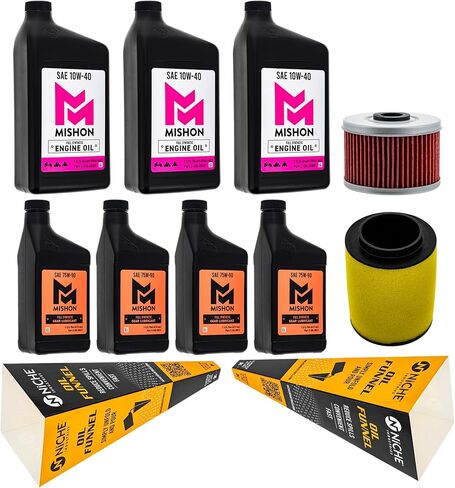 MISHON Full Service Engine Oil Change Kit 10W-40 for Honda Rancher 420 TRX420FPM (2011-2013) in Saudi Arabia