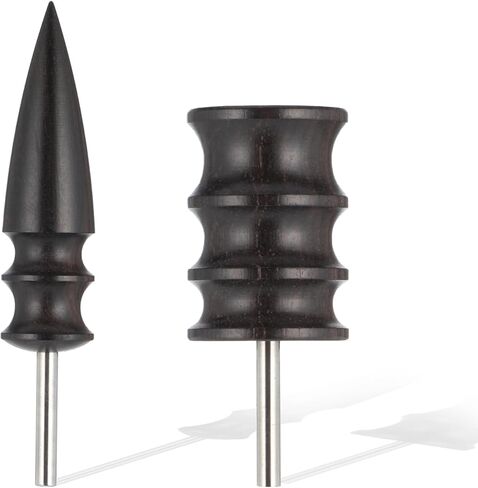 2PCS Black Leather Burnishing Tool, Leather Burnisher Bits Burnishing Tips Edge Burnisher Making Tool Burnishers Polished Rods Polishing Head Accessories for Craft Hand Making, 2 Styles in Saudi Arabia