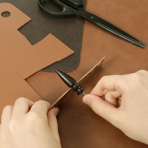 2PCS Black Leather Burnishing Tool, Leather Burnisher Bits Burnishing Tips Edge Burnisher Making Tool Burnishers Polished Rods Polishing Head Accessories for Craft Hand Making, 2 Styles in Saudi Arabia