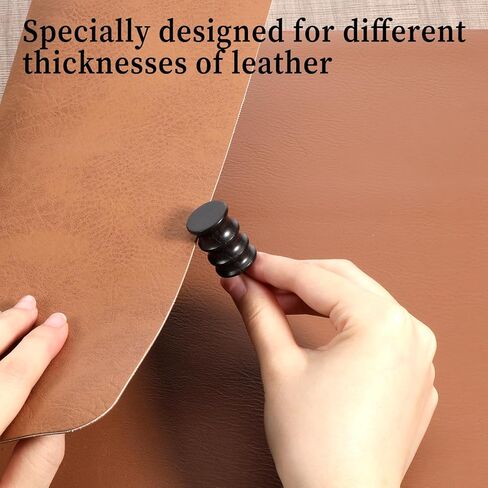 2PCS Black Leather Burnishing Tool, Leather Burnisher Bits Burnishing Tips Edge Burnisher Making Tool Burnishers Polished Rods Polishing Head Accessories for Craft Hand Making, 2 Styles in Saudi Arabia
