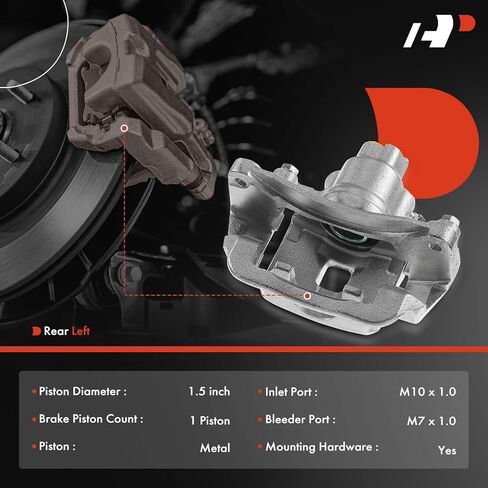 A-Premium Disc Brake Caliper Assembly with Bracket Compatible with Select Subaru Models - Legacy 2005 2006 2007 2008 2009, H4 2.5L, H6 3.0L - Rear Right Passenger Side in Saudi Arabia