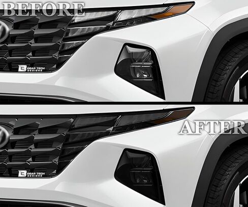 BOGAR TECH DESIGNS Precut Made for Hyundai Tucson 2022-2024 Full Headlight Taillight Reflector Sidemarker Tint Kit, Dark Smoke in Saudi Arabia